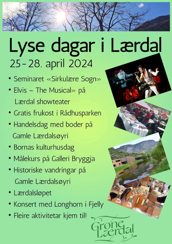 Plakat Lyse dagar i Lærdal